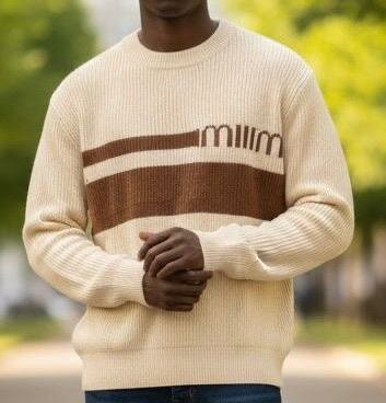 Pull homme rayé tendance