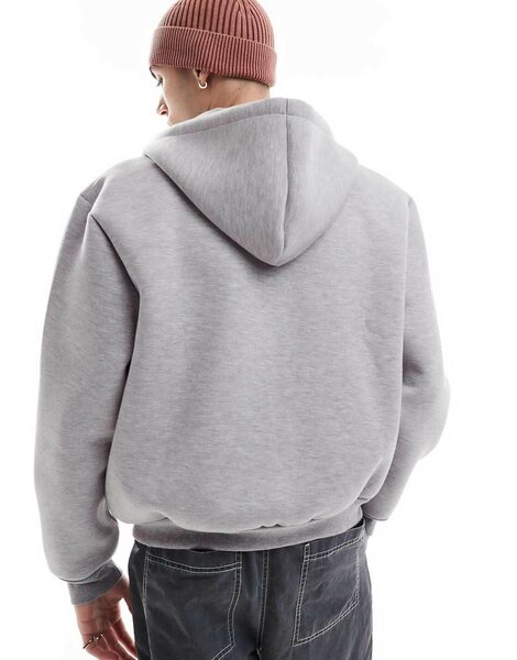 Sweat à capuche zippé gris