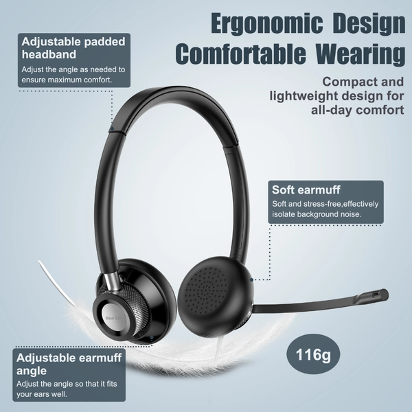 Casque USB avec Micro flexible