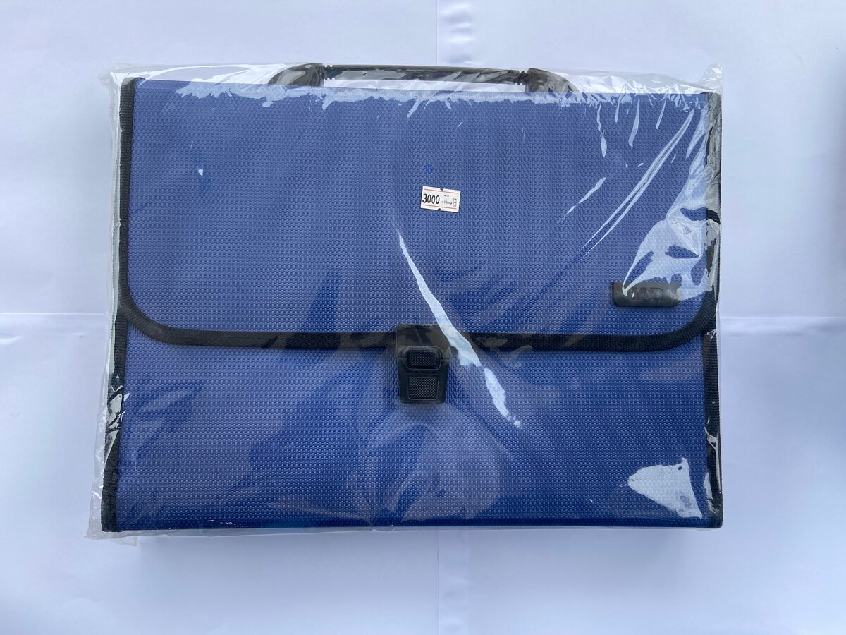 Porte-documents bleu pratique