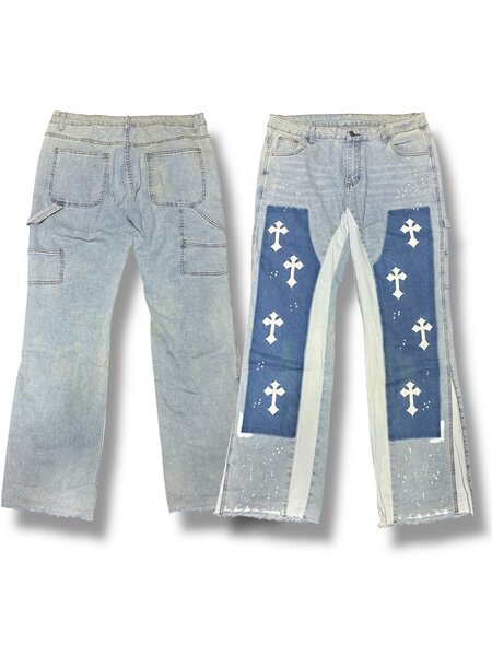 Jean décontracté unisexe tendance