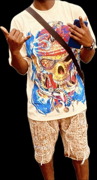 T-shirt graphique crâne homme