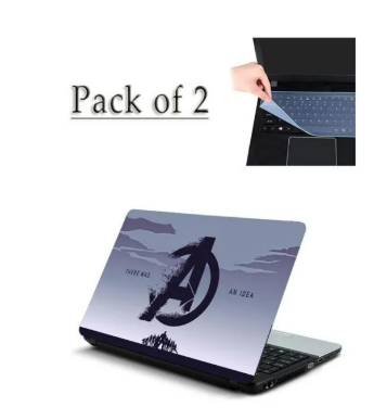 Pack Of 2 Avenger Laptop Back Skin-Laptop Skin Vinyl Sticker Decal, 13 13.3 14.6 15 15.4 15.6 inch Laptop Skin Sticker Cover For All Laptops