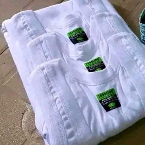 3pcs plain white vests