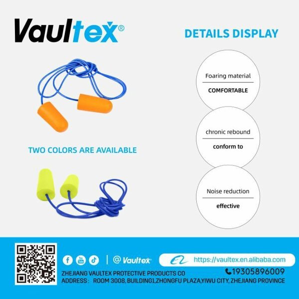 Bouchons d'Oreilles Anti-Bruit Vaultex