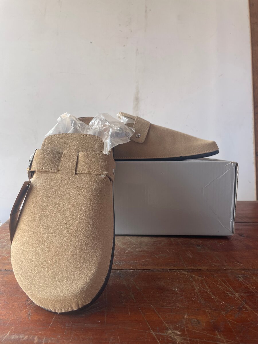 Mules en daim confortables