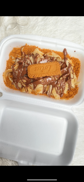 Crêpes garnies de chocolat et spéculoos