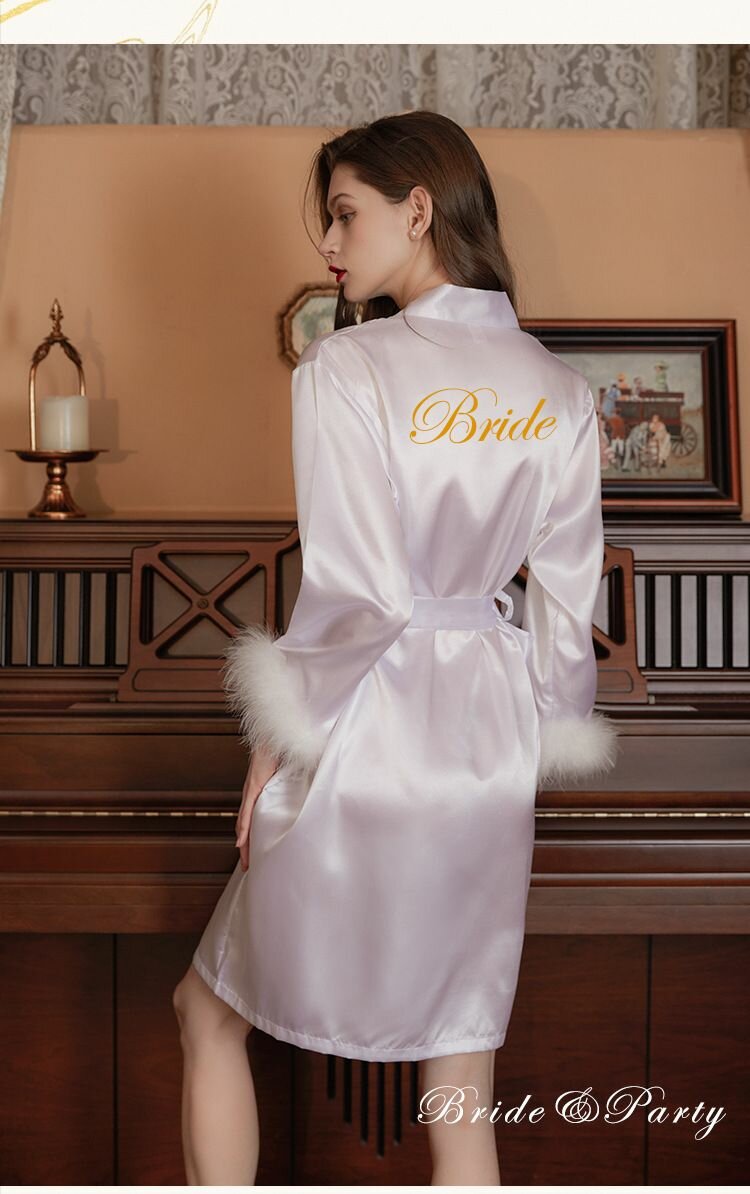 Bridal robes and slippers