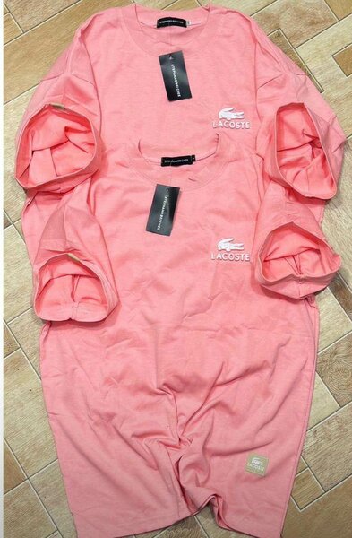 T-shirt Lacoste rose homme