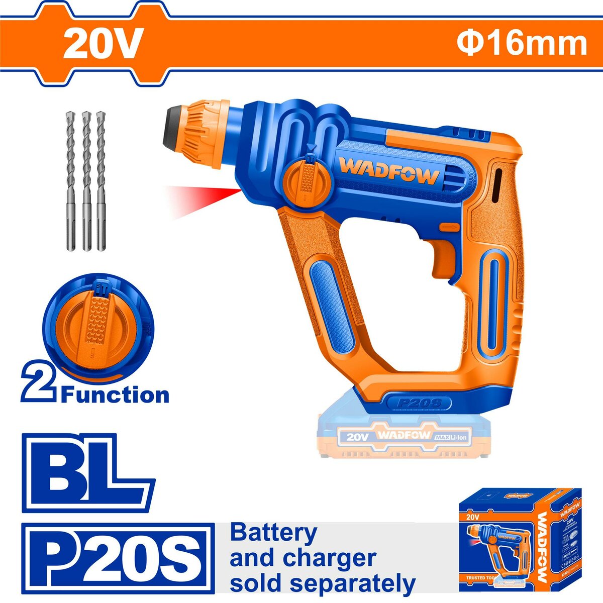 Perceuse Sans Fil 20V Wadfow
