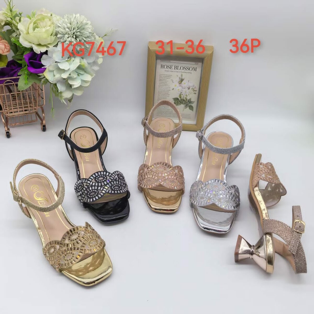 Sandales élégantes florales