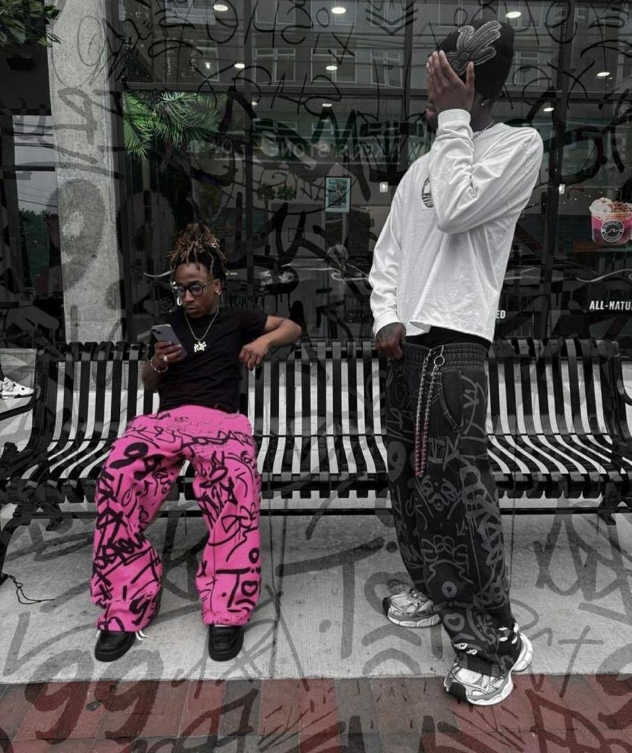 Pantalon streetwear graffiti