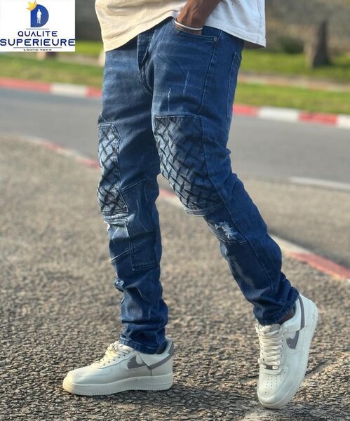 Jeans cargo pour hommes tendance