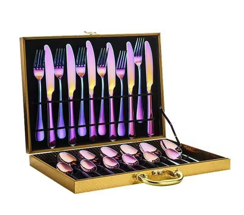 24 pièces en acier inoxydable