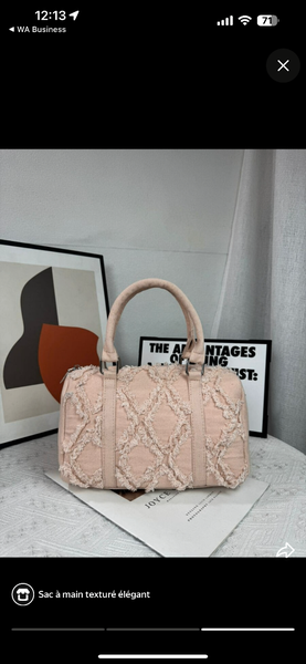 Sac à main texturé chic