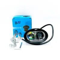 1-PCS of KM02 Oval Shape Long Throw Dual Lens LED Light for Bikes, Cars, Jeep