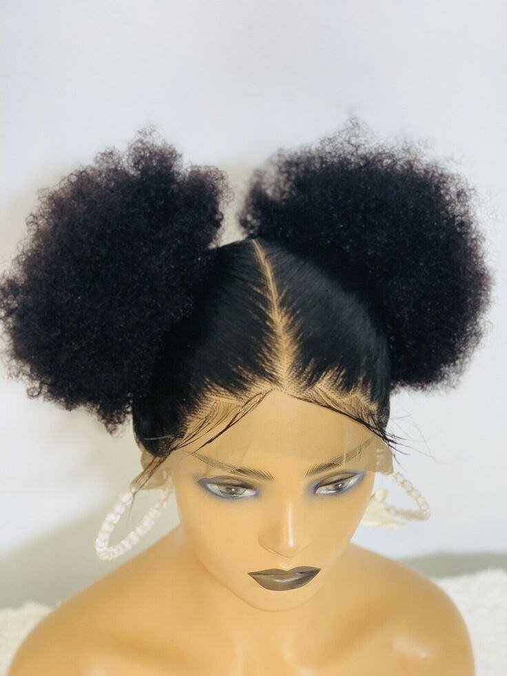 Perruque afro avec chignons