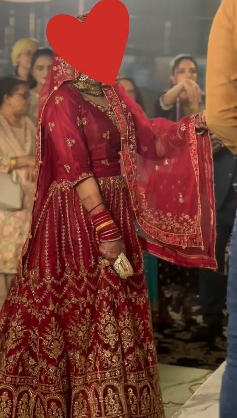 Bridal lehenga beautiful...wore for only 3 hours only