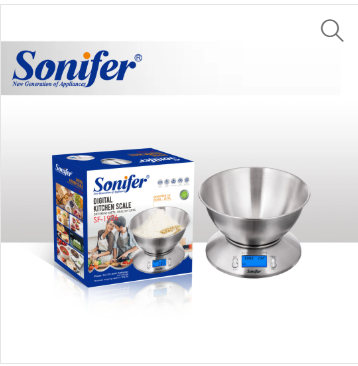 Digital with Food Bowl Stainless Steel Electric Kitchen Scale