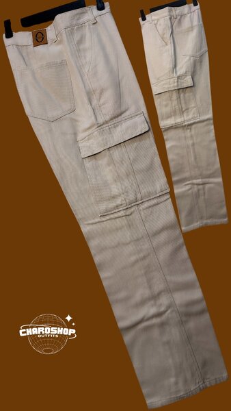 Pantalons cargo beige robustes