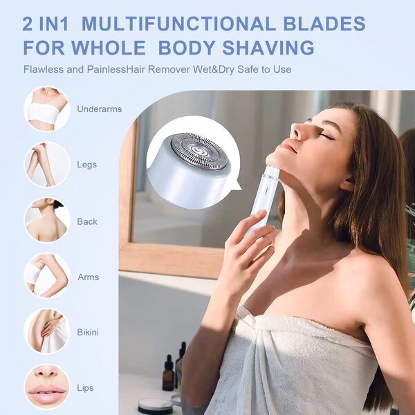 Épilateur féminin 2 en 1 rechargeable
