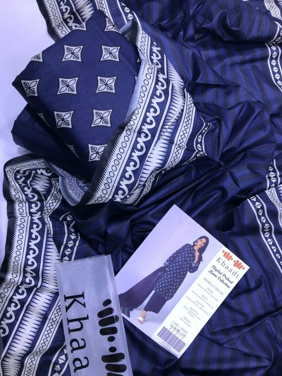 Unstitched Lawn Printed suit