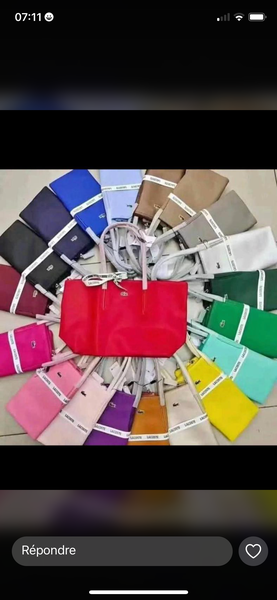 Sac à main en cuir multicolore