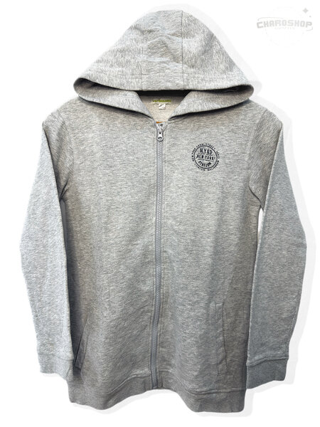 Sweat à capuche gris molletonné