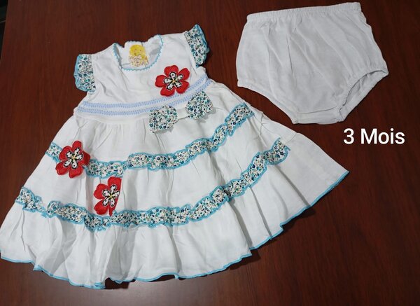 Robe Bébé Fleurs 0-3 Mois