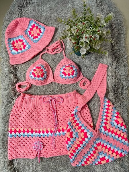Set Crochet Bikini Été