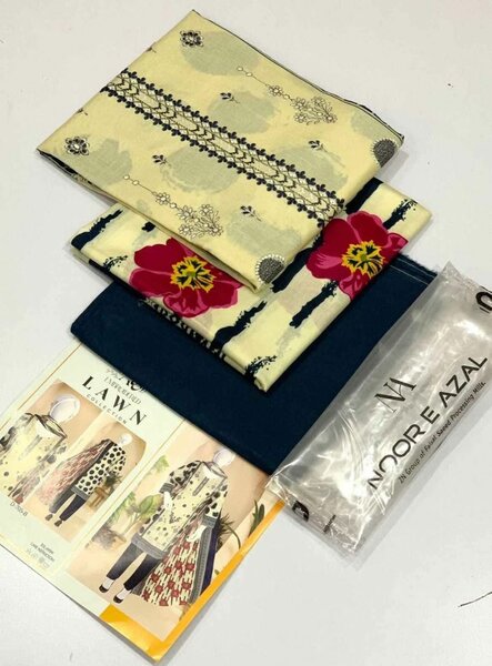 Embroidery lawn suit 3 ps