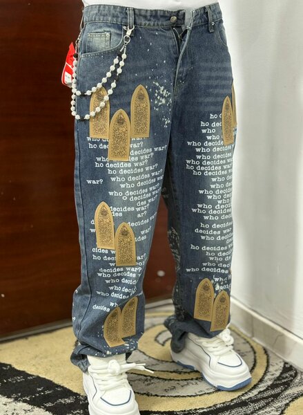 Jeans noirs streetwear