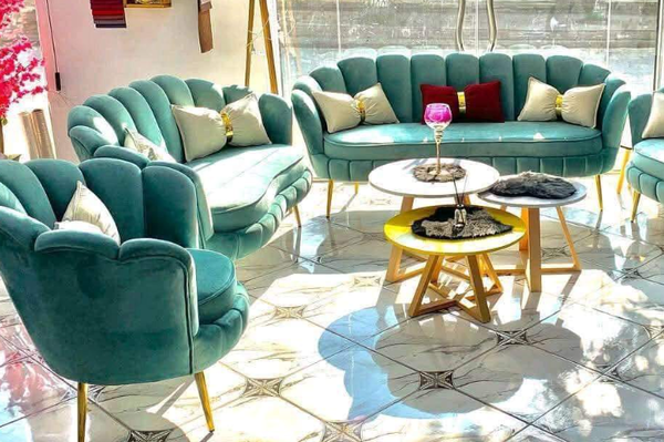 Set of turquoise furniture