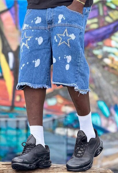 Shorts cargo en jean pour hommes