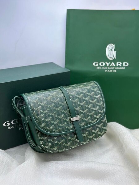 Sac en cuir Goyard vert