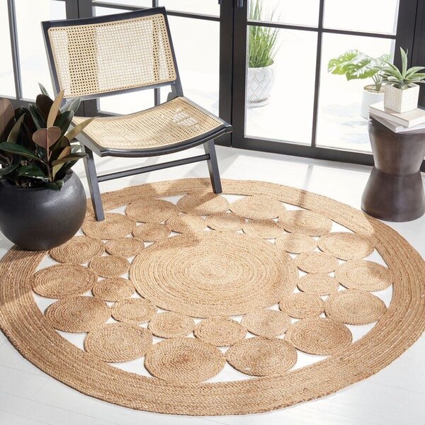 Tapis rond en jute naturel