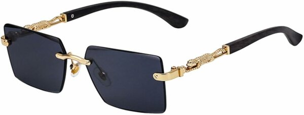 Lunettes de soleil noires et dorées