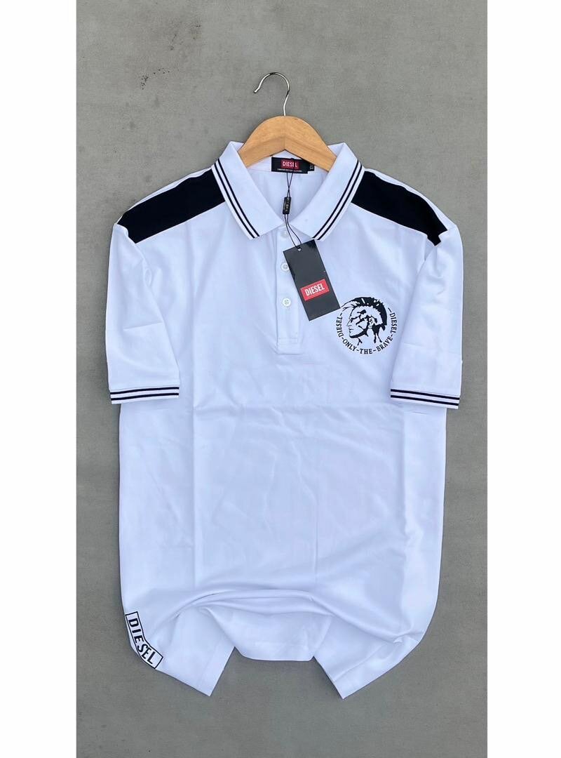Polo blanc imprimé moderne