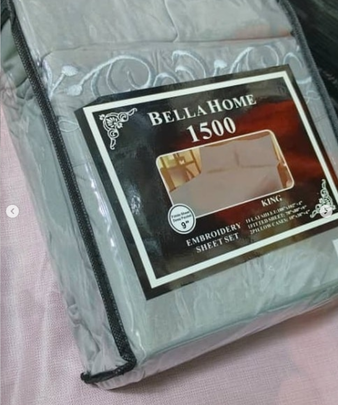 4PCS KING SIZE BELLA HOME BEDSHEET