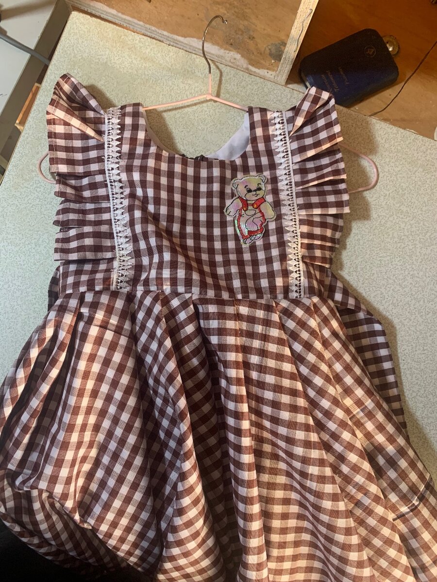 Robe à carreaux pour filles