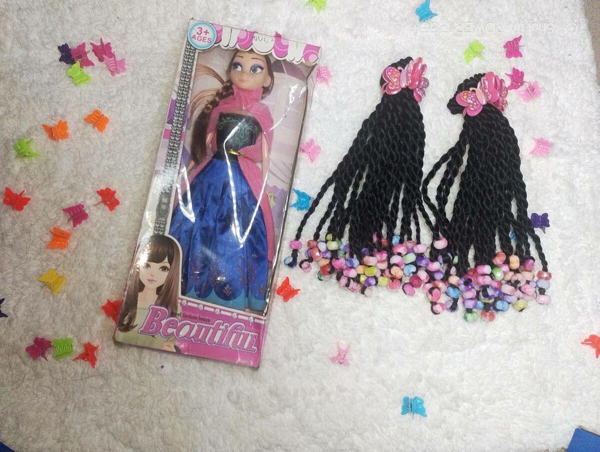 KIT NOËL ( POUPÉE+ POSTICHE)