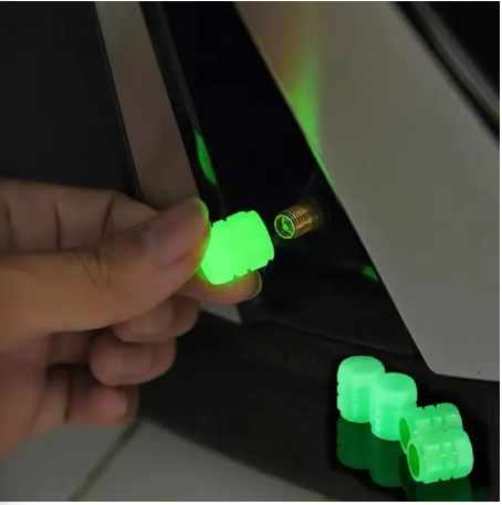 4 PCS Car Luminous Tire Valve Cap Nozzle Night Glowing