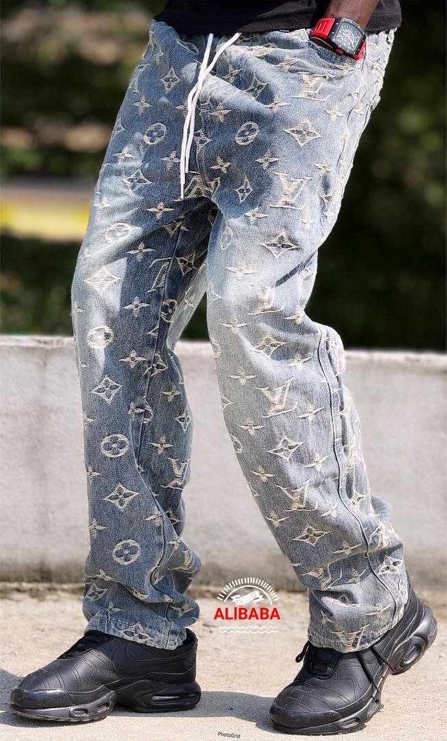 Jean baggy imprimé tendance