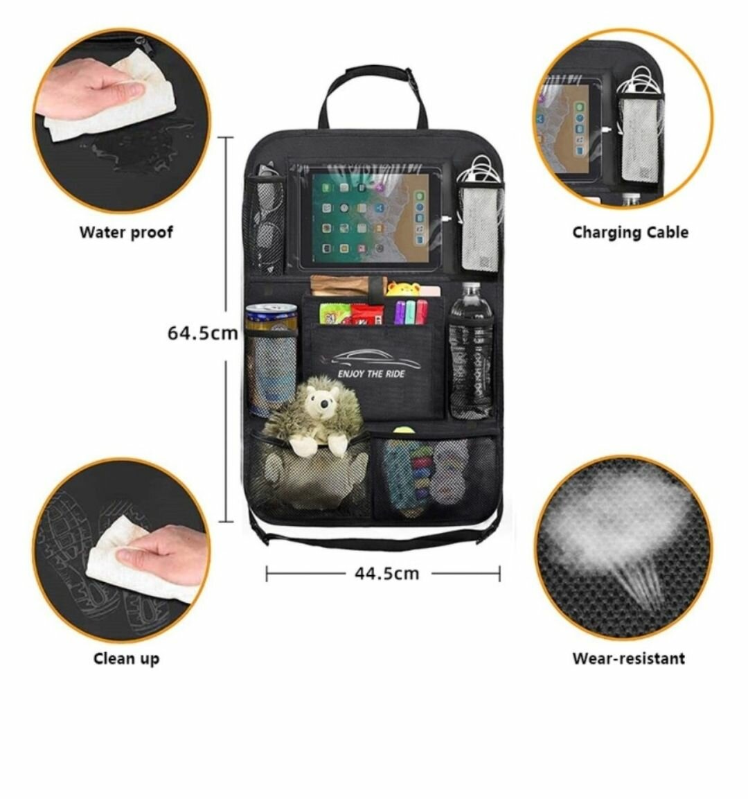 CAR BACK SEAT HANGING MULTI-POCKET STORAGE