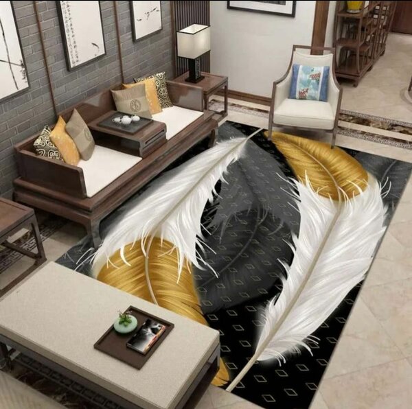 Tapis moderne à plumes