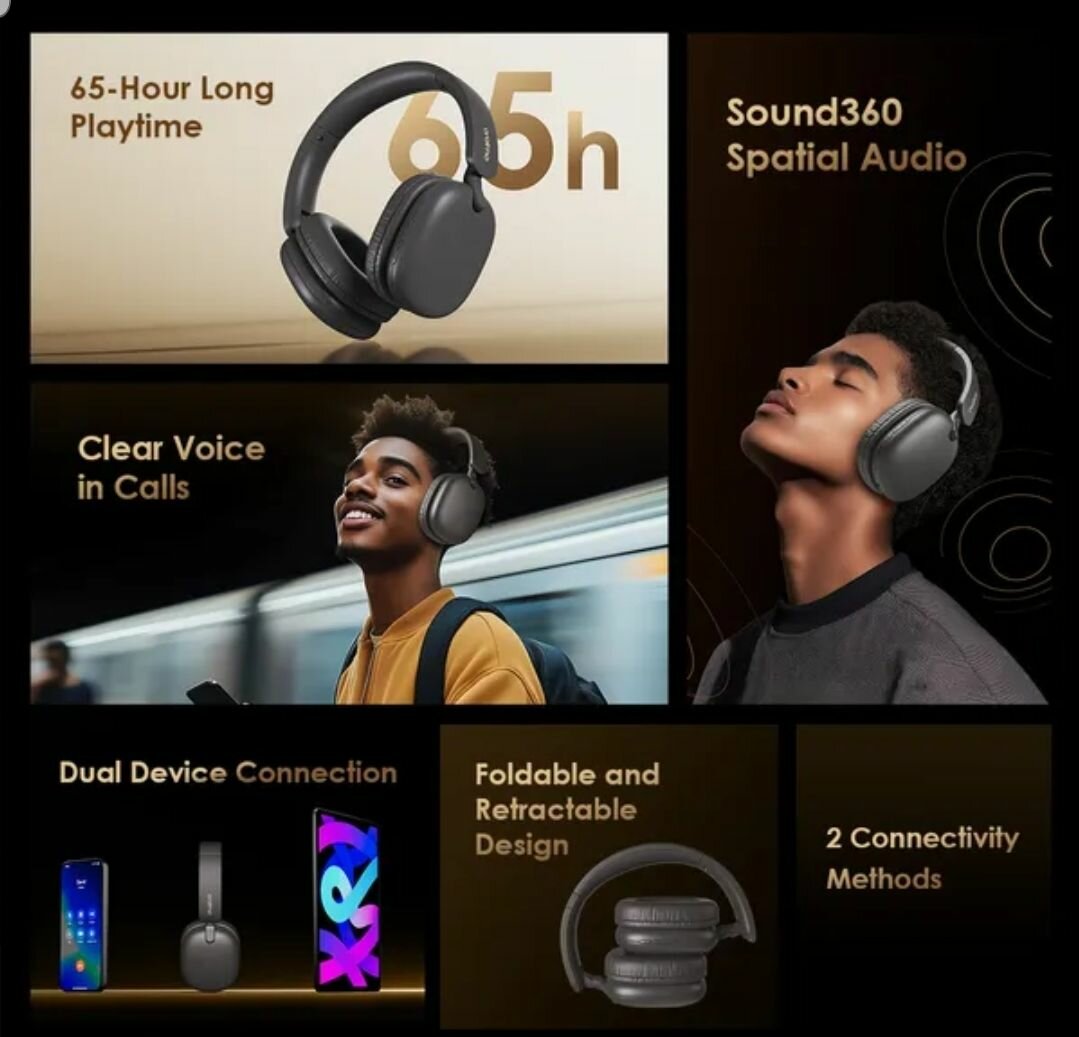 Oraimo Boompop Lite ENC - 65H D'écoute - Casque Supra-auricu