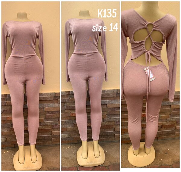 Dusty pink fitted jumpsuit 14