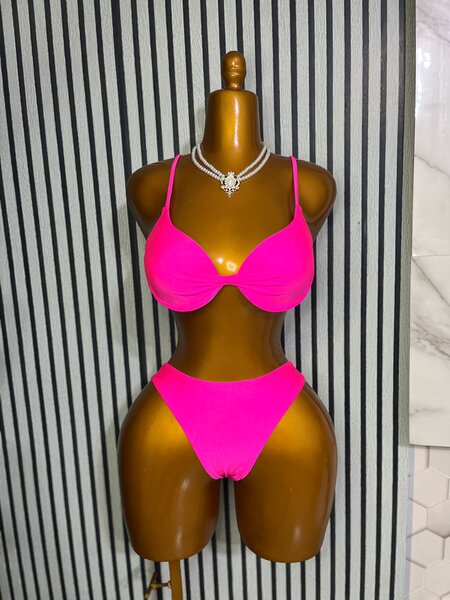 Bikini rose fluo femme