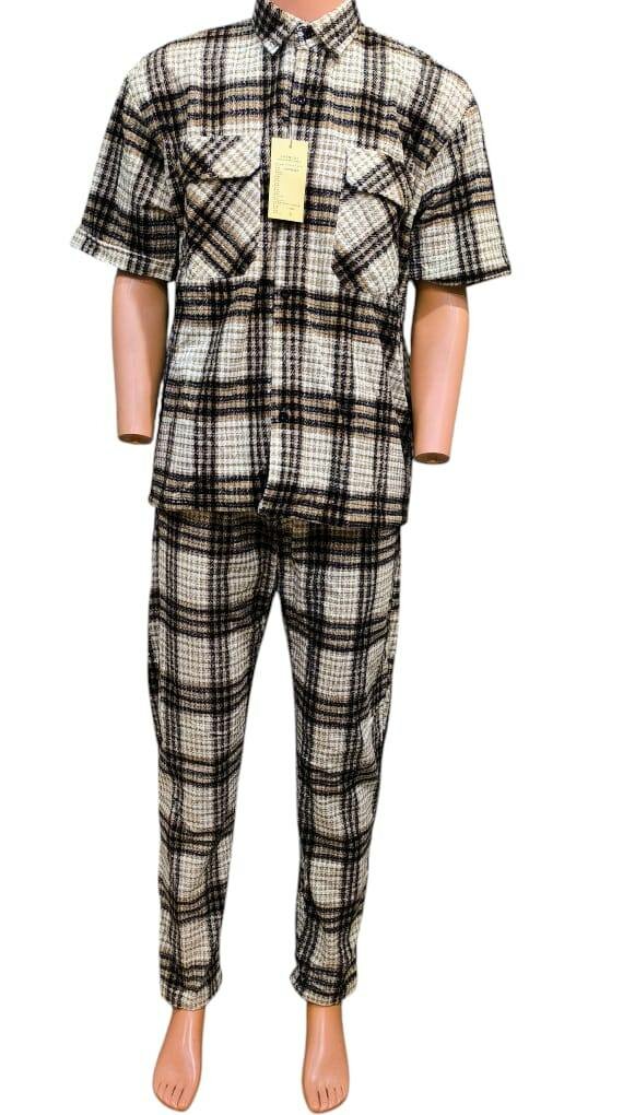 Ensemble à carreaux homme