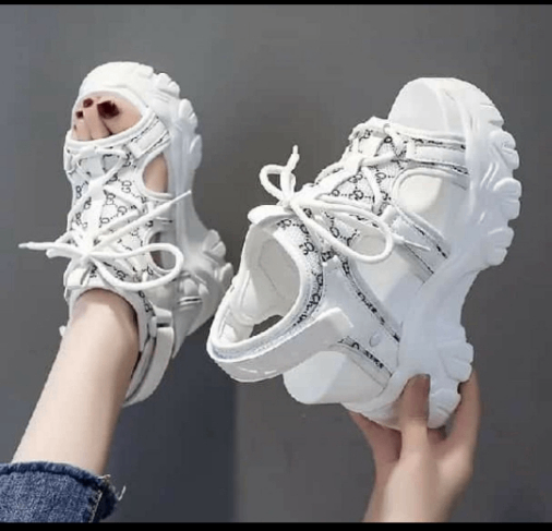 Sandales sport blanches femme